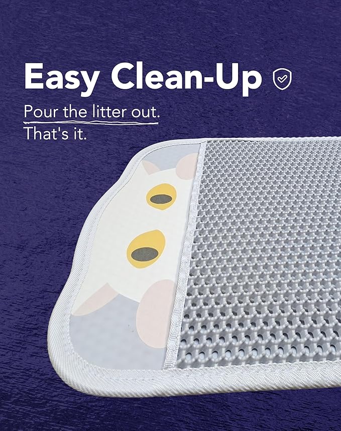 Lukamoo® Cute Double-Layer Litter Mat, Ideal for Any Cat Litter