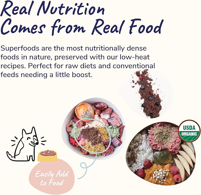 kin+kind Dog Supplement Powder - Supplement for Dogs & Cats for Healthy Immunity - Bladder Support - Natural Formula with Organic Cranberry, Blueberry and Coconut - Made in USA - 8 oz (Large)