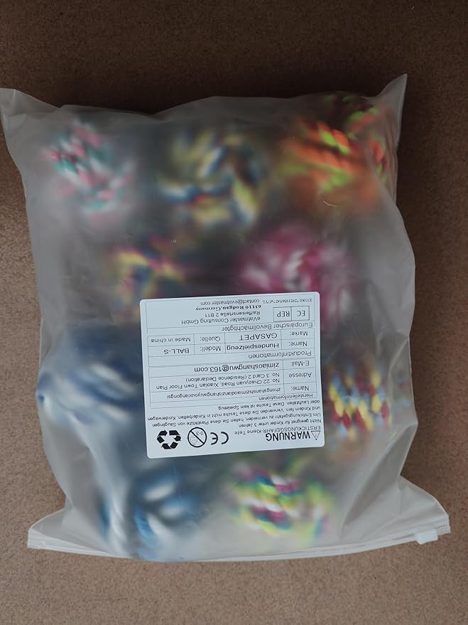 Dog Chew Rope Balls Toys for Aggressive Chewers, 10 Pieces Durable Dog Balls for Medium and Small Breeds Cotton Chew Toys for Puppies Teething No Large Dogs