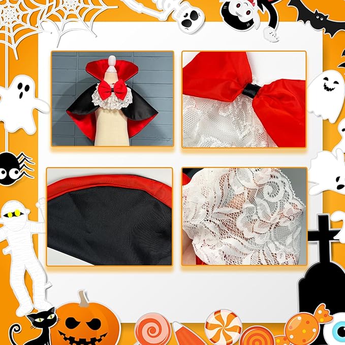 Pet Vampire Cloak, Cloak Wings Halloween, for Small Medium Large Dog Pet Clothes,Halloween Pet Costumes,Dog Cat Halloween Costumes Cape Pet