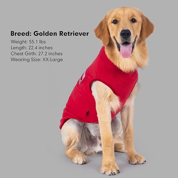 cyeollo Fleece Dog Sweater, Turtleneck Dog Sweatshirt Stretchy Pullover Fleece Vest Warm Winter Fall Clothes for Small Dogs Boy Girl Pet Apparel, Red L