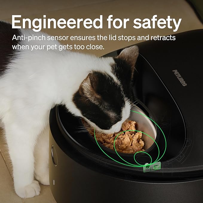 PETLIBRO Automatic Cat Feeder Wet Food with Stainless Steel Bowl, Refrigerated Auto Cat Feeder with Semiconductor Cooling, 3 Fresh Meals for 3 Days, App-Controlled Pet Food Dispenser, Easy to Clean