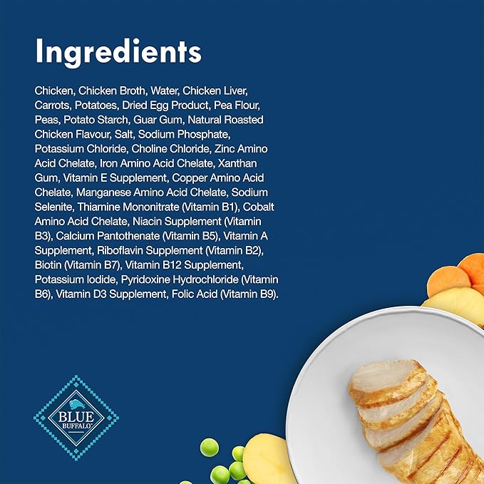 Blue Buffalo Delights Small Breed Natural Wet Dog Food, Rotisserie Chicken Flavor in Gravy, 3.5-oz Cups, 12 Count