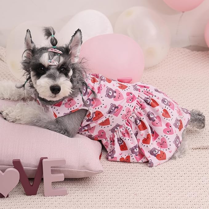 CuteBone Velvet Dog Dresses for Small Dogs, Stylish & Soft Fabric, Comfortable Fit for Everyday Wear, Perfect for Special Occasions NCVA03XS