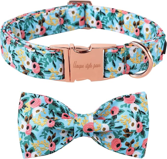 Unique style paws Dog Collar Bow tie Collar Adjustable Collars for Dogs and Cats Small Medium Large