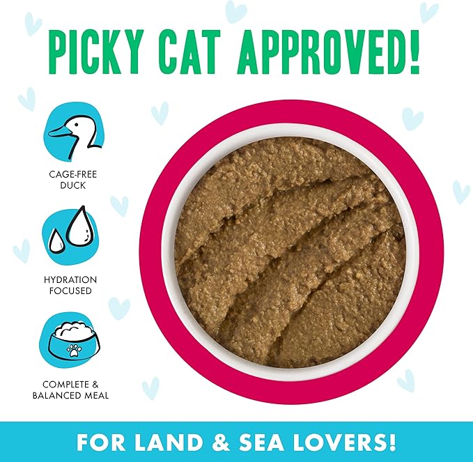 Weruva B.F.F. Play - Best Feline Friend Paté Lovers, Aw Yeah!, Duck & Tuna Trickster with Duck & Tuna, 5.5oz Can (Pack of 8)