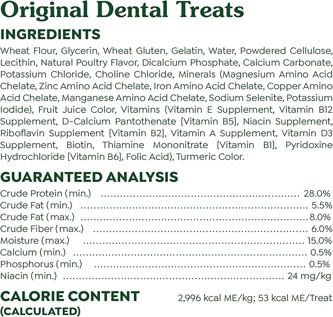 Greenies Original Petite Dental Dog Treats, 54 oz. Pack (90 Treats)