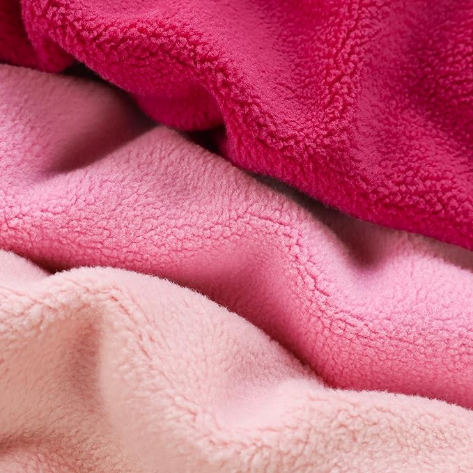 Fitwarm 3 Pack Classic Fleece Dog Sweater, Turtleneck Dog Sweatshirt, Dog Winter Clothes for Small Dogs Girl, Pet Pullover Jumper, Cat Apparel, Pink, Rose, Baby Pink, XL