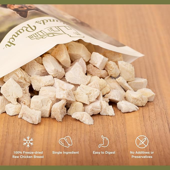 Superfood Bite, Freeze-Dried Raw Dog Treats - Protein Rich, Train & Reward, Traceable Single Ingredient by Katherine Heigl (Chicken Breast)