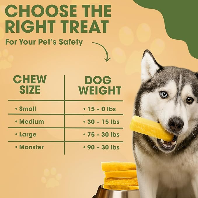 Yak Cheese Himalayan Dog Chews, High Protein, Natural Dog Treats Small Dogs, Lactose Free Chew Sticks for Aggressive Chewers, Long Lasting Pet Treat for Dogs Under 15 lbs, 9 Small Chews