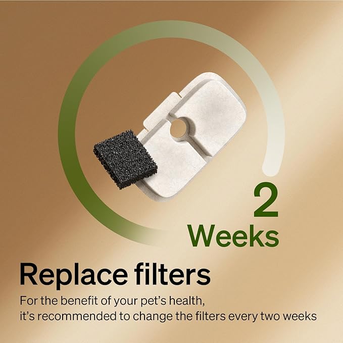 PETLIBRO Replacement Filters for Dockstream Cat Water Fountain PLWF005 PLWF115 PLWF105, 4 Months Set of Replacement Filters for Ultra Quiet Pet Water Fountain, White 8 Count (Pack of 1)