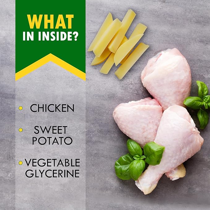 Dog Treats Sweet Potato Wrapped with Chicken 11 oz & Pet Natural Chew - Grain Free Dried Snacks in Bulk - Best Twists for Training Small & Large Dogs - Made for USA