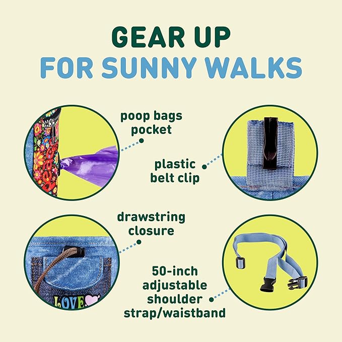 INSPECTOR TAIL Dog Treat Pouch w Cord Closure to Prevent Spills | 2 Cup Size | Hands Free - 4 Ways to Wear Tote | Pockets for Snacks Toys Poop Bags Keys Cards | Pet Training Walking & Rewarding Holder