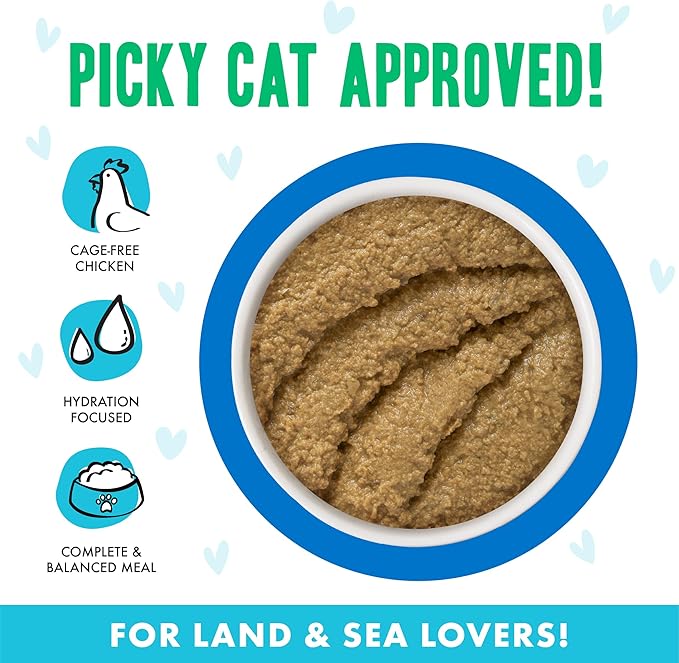 Weruva B.F.F. Play - Best Feline Friend Paté Lovers, Aw Yeah!, Chicken & Tuna Til' Then with Chicken & Tuna, 2.8oz Can (Pack of 12)