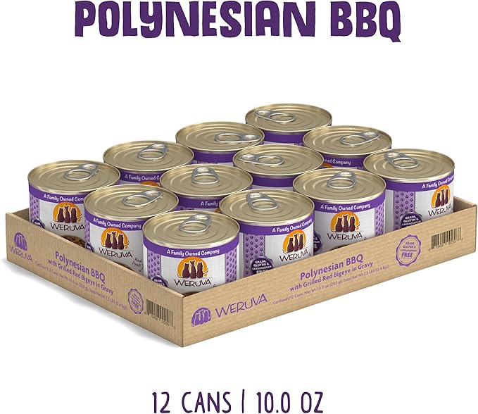 Weruva Classic Cat Food, Polynesian BBQ with Grilled Red Bigeye in Gravy, 10oz Can (Pack of 12)