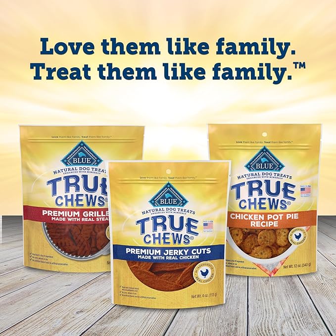 Blue Buffalo True Chews Premium Jerky Cuts Dog Treats with Natural Ingredients Chicken