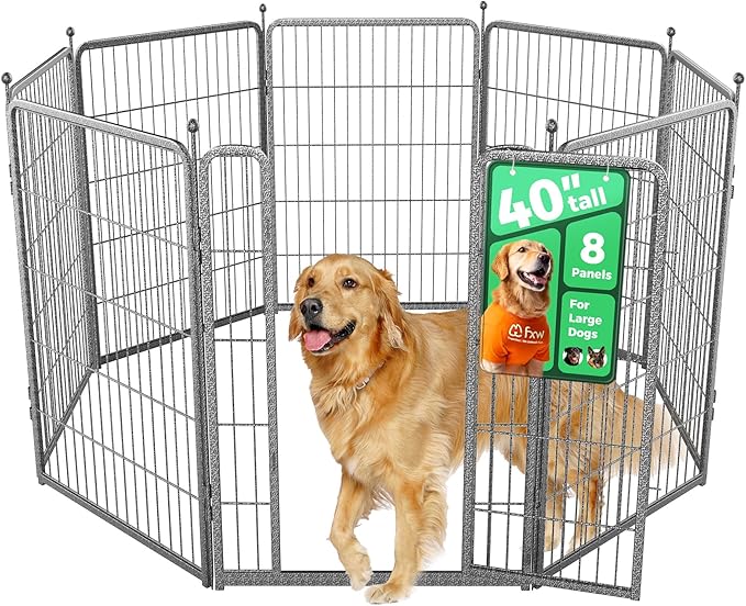 FXW Aster Dog Playpen Designed for Yard, 40inch 8 Panels
