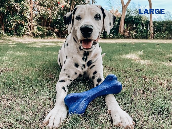 Tuff Pupper SuperChewy Tough Dog Bone Toy | Lifetime Replacement | Strong Natural Rubber | Great Dog Fetch Toy | Chew Toys for Dogs | Ultra Durable Chew Toys for Moderate Chewers | Large Breed Tested