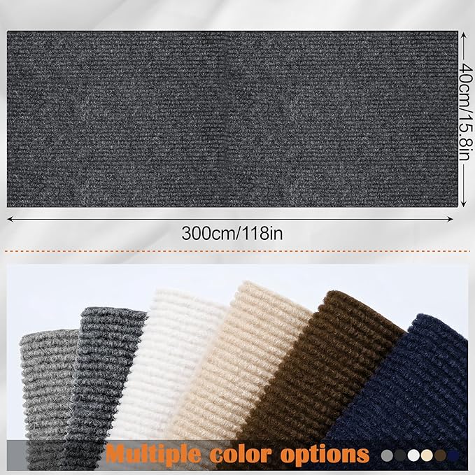 Cat Furniture Protector - 118" x 15.8" Trimmable Self-Adhesive Couch Scratch Protector from Cats, Cat DIY Climbing Couch Protector for Scratch Post Cat Tree Shelves Wall Indoor (Dark Gray)