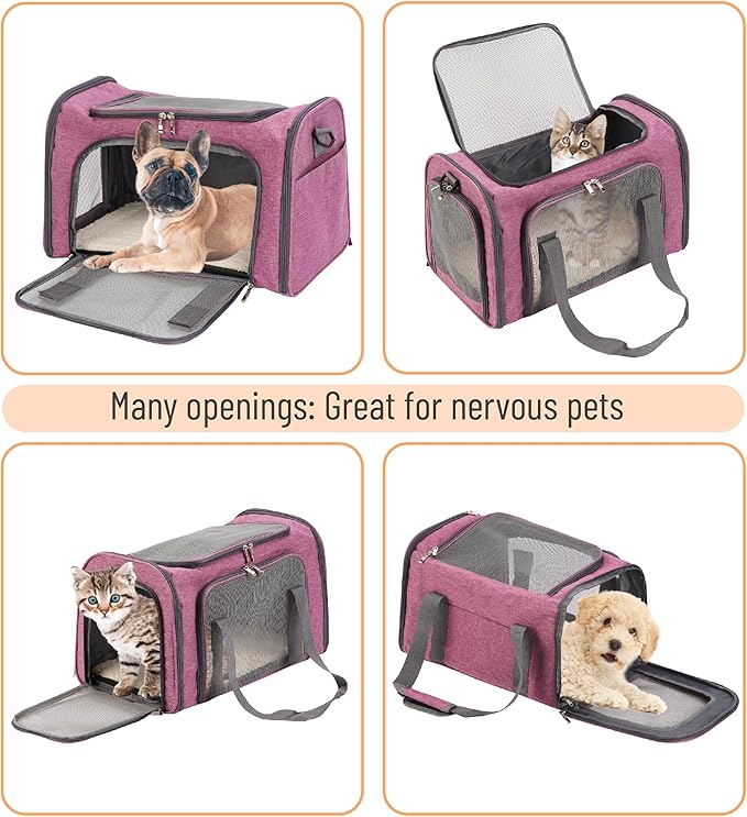 Mr. Pen- Pet Carrier, Pink, Soft-Sided Cat & Dog Carrier, Bag for Travel