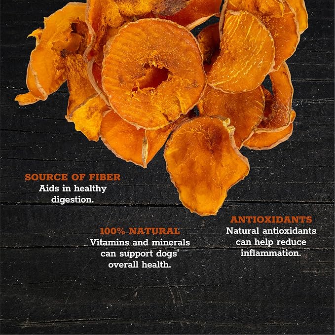 Wholesome Pride Pumpkin Slices 100% All-Natural Limited Ingredient Dehydrated Dog Treats, 10 oz