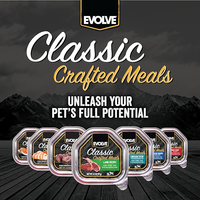 Evolve Classic Crafted Meals Lamb Recipe Wet Dog Food | 3.5 oz - 15 Pack