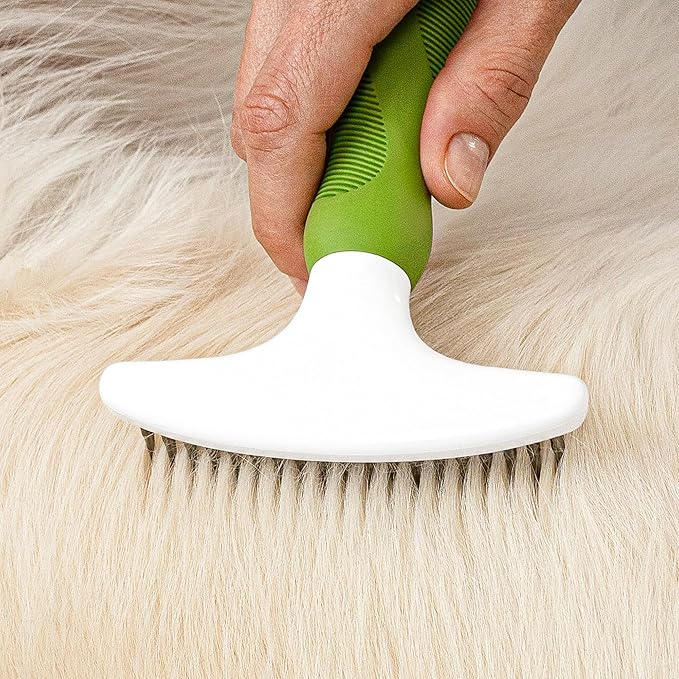 Dematting Comb for Dogs & Cats - Pet Grooming Rake for Removing Matted Hair from Under Coat, Shedding Control Tool - Non-Scratch Detangler & Undercoat Fur Remover - Ebook Guide