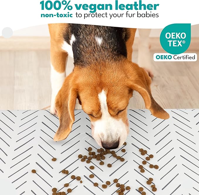 NALALAS Dog Mat for Food and Water, Cat Feeding Mat | Waterproof Dog Bowl Mat | Non-Slip Pet Food Mat for Floors | Pet Mats for Food and Water | Easy to Clean