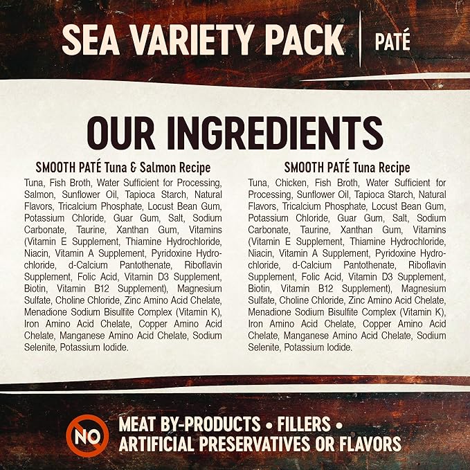 Wellness CORE Tiny Tasters Pate Adult Wet Cat Food, Natural, Protein-Rich, Grain Free, 1.75-Ounce Pouch, 12 Pack, (Seafood Variety Pack)