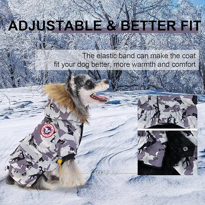 PINA Dog Coats for Small Dogs, Waterproof Dog Jacket