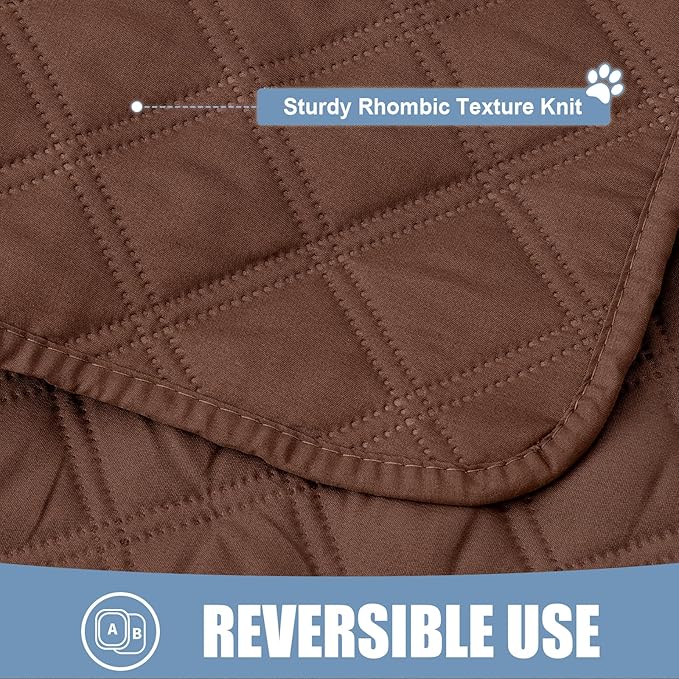 Smiry Waterproof Dog Blanket, Reversible Dog Bed Cover Pet Blanket, Soft Pet Couch Covers for Sofa Washable, Bed Couch Sofa Furniture Protector for Puppy Cat Kids (40"x80", Brown/Brown)