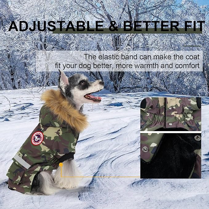 PINA Dog Coats for Small Dogs, Waterproof Dog Jacket