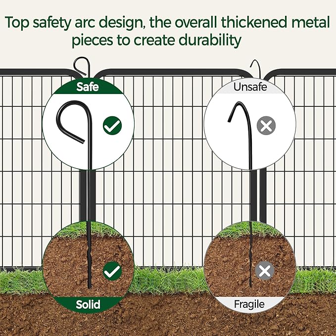 Yaheetech Dog Playpen Outdoor, 32 inch 6 Panels Dog Pen Indoor Heavy Duty Puppy Exercise Pen Metal Pet Fence for RV Camping/Yard/Garden