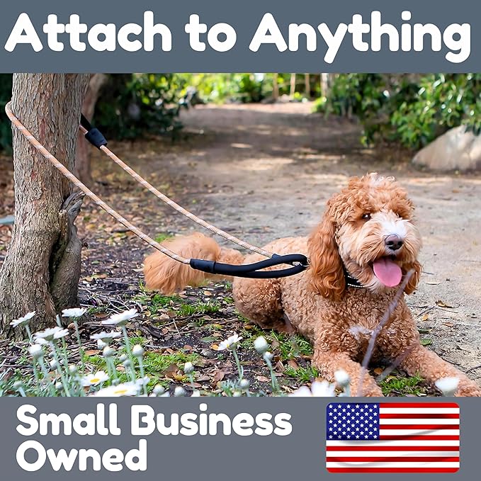 Premium 6 Ft Dog Leash - Two Extra Padded Handles, Heavy Duty Leashes for Medium Dogs to Large Breeds, Reflective, Shock-Absorbing, Anti-Pull Rope Leash, Strong Pet Lead for Everyday Walks - Roam Gear