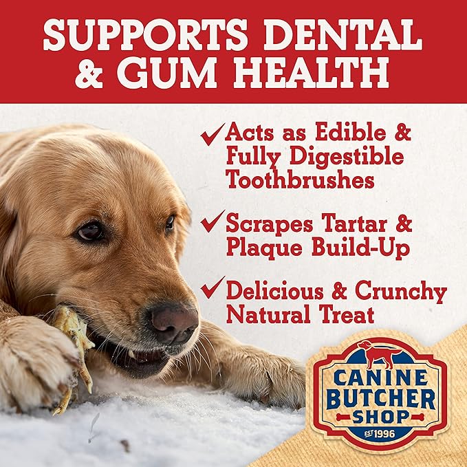 Chicken Feet Dog Treats, Raised & Made in USA (60-Pack), Dehydrated Chicken Feet, All Natural Dog Chews & Snacks