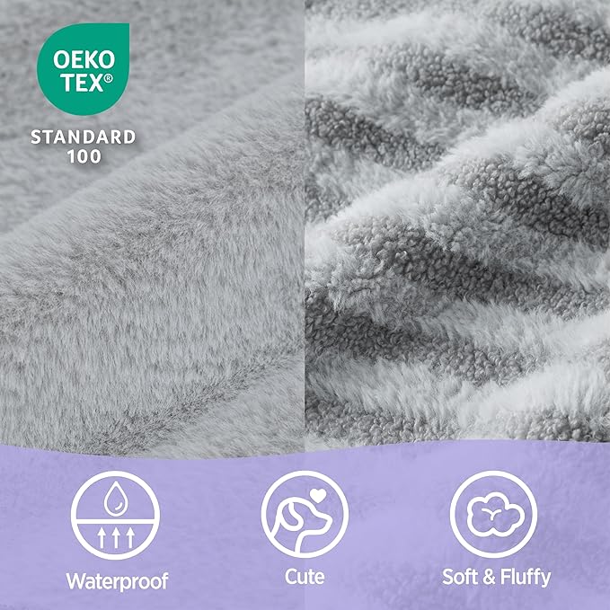 LE SURE Cute Dog Bed for Small Dogs, Orthopedic Waterproof Small Pet Beds with Sides, High Back Non-Slip Bottom and Egg-Crate Foam Puppy Couch Sofa with Washable Removable Cover, Grey