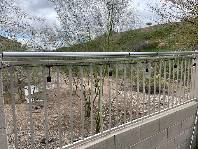 8 Foot Kit - Keep Pets Contained, Coyotes Out - Cats, Dogs, Coyotes, Bird Repellent - Wrought Iron/Vinyl/Wood Flat Top