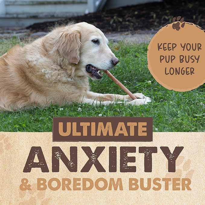 Mighty Paw Naturals Bully Sticks for Dogs - Grass Fed Beef Chews. Dog Bully Sticks for Large Pets, Medium and Small Breeds. Lower Odor Treats for Small Pets. Single Ingredient (12" - 5 Pack)