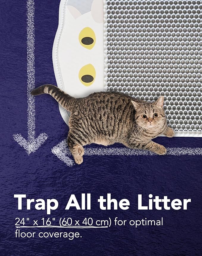 Lukamoo® Cute Double-Layer Litter Mat, Ideal for Any Cat Litter