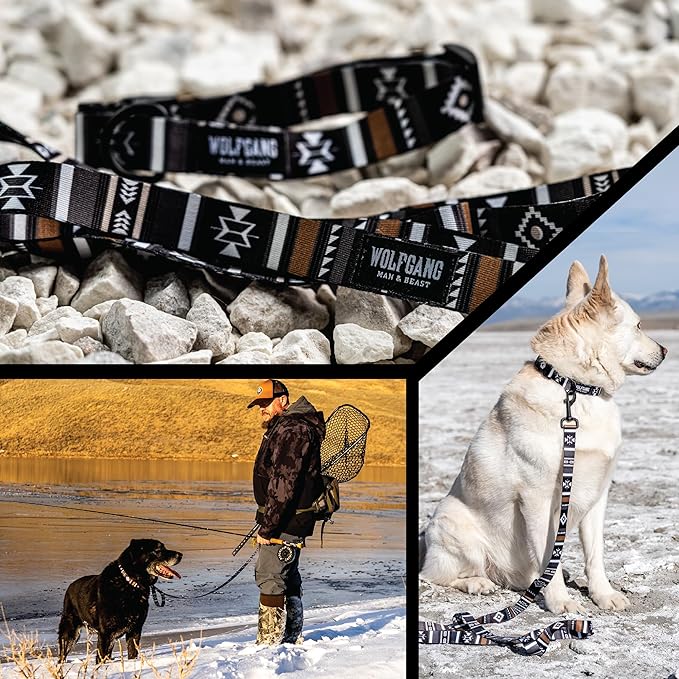 Wolfgang Heavy Duty Adjustable Dog Harness, Pull-Tested to Over 800 lbs for Walking & Training, NewMoon Print, Medium