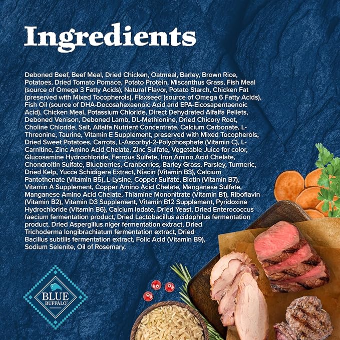 Blue Buffalo Wilderness Rocky Mountain Recipe High-Protein Senior Dry Dog Food, Made in The USA with Natural Ingredients Plus Wholesome Grains, Red Meat, 22-lb. Bag