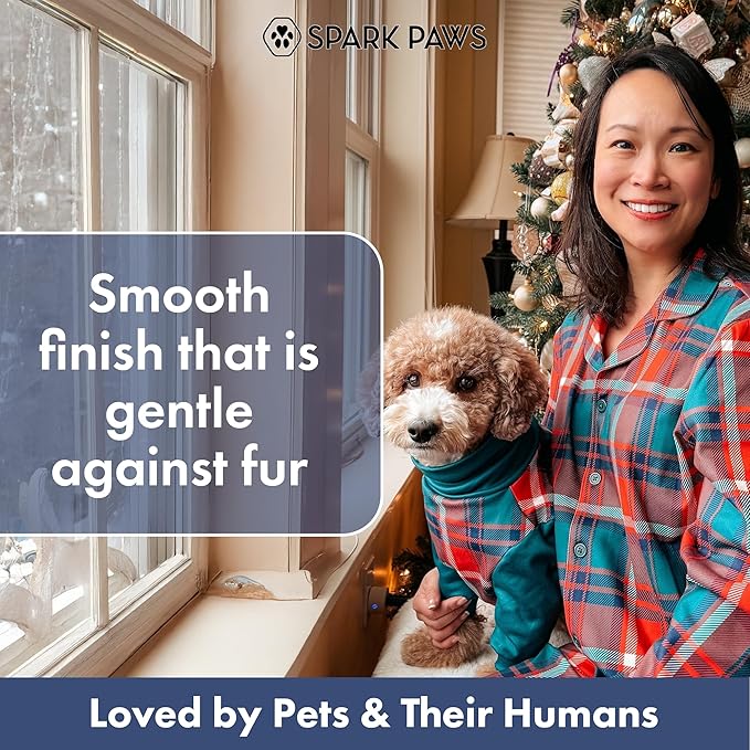 Spark Paws Dog Christmas Pajama, Dog Recovery Suit Male, Onesie, Ultra-Soft and 4-Way Stretch, for Small Medium and Large Breeds - Green and Red Plaid - M