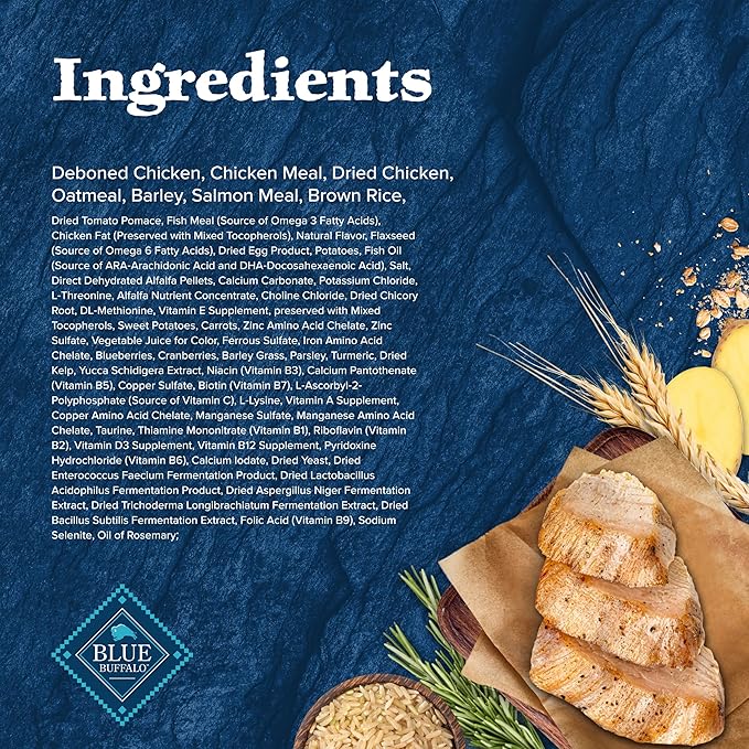 Blue Buffalo Wilderness High-Protein Natural Dry Food for Puppies, Chicken Recipe, 4.5-lb. Bag