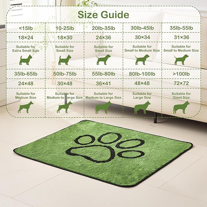 Qeils Reusable Dog Pee Pads, 2 Pack Super Absorbent & Leakproof Washable Puppy Pads with Soft Green Top Layer, for Potty Training, Crates, Couch, Car Seats & Pet Beds, 36"x 41"