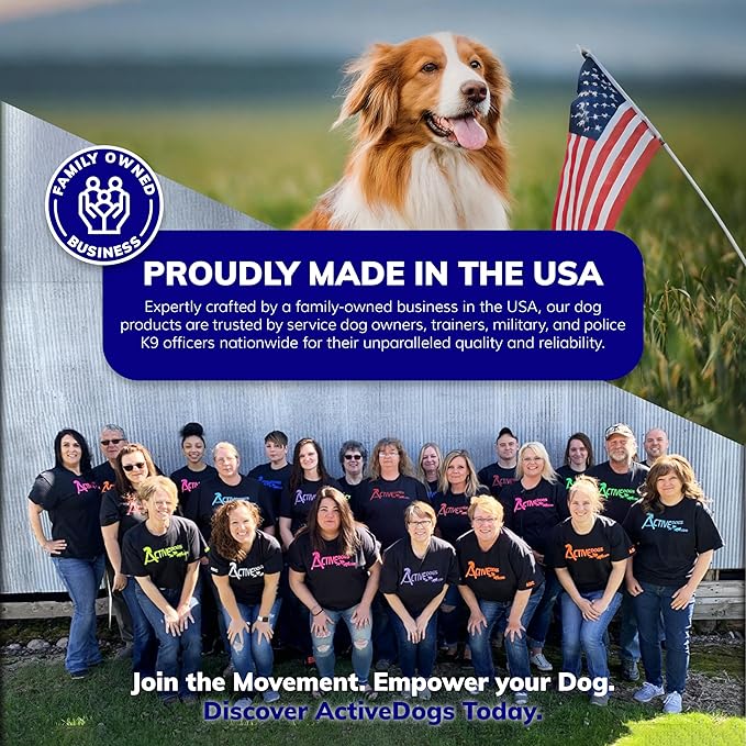 ActiveDogs Full Service Dog Kit - Medium Red - Dog Vest Harness with Handle, Service Dog ID, ID Holder, ADA Service Dog Cards, Medical Alert Keychain, ID Dog Leash & Service Patches