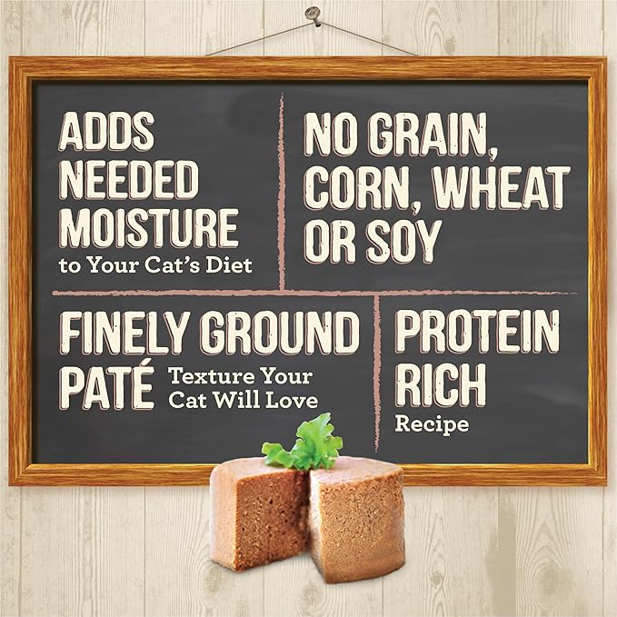 Merrick Purrfect Bistro Grain Free Premium Soft Canned Pate Adult Wet Cat Food, High Protein Chicken Recipe - (Pack of 24) 3 oz. Cans