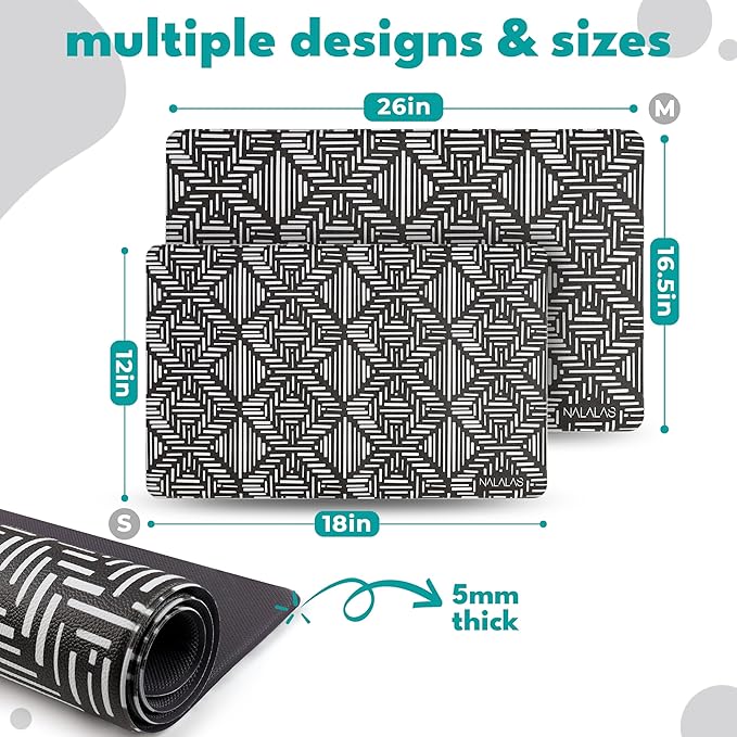 NALALAS Large Dog Mat for Food and Water, Cat Feeding Mat | Large Waterproof Dog Bowl Mat | Non-Slip Pet Food Mat for Floors | Pet Mats for Food and Water | Easy to Clean