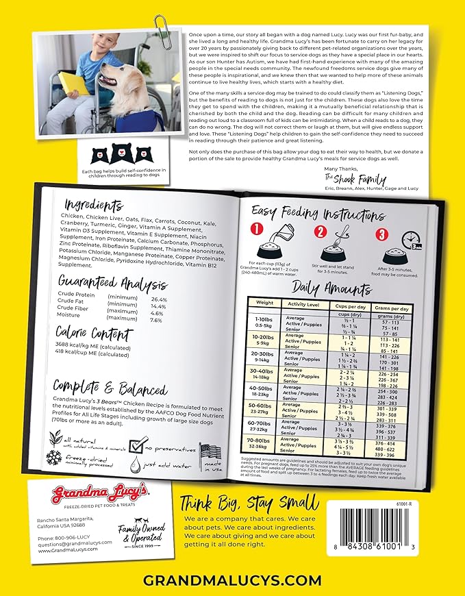 Grandma Lucy's 3 Bears Chicken Dog Food - 3lb