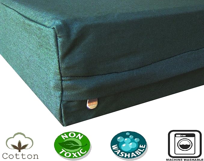 Dogbed4less Memory Foam Dog Bed, Orthopedic Joint Relief for Small Medium to XL Dogs with Waterproof Liner and Durable Machine Washable Pet Bed Cover (Canvas in Olive Green, XL 47" Length X 29" Width)