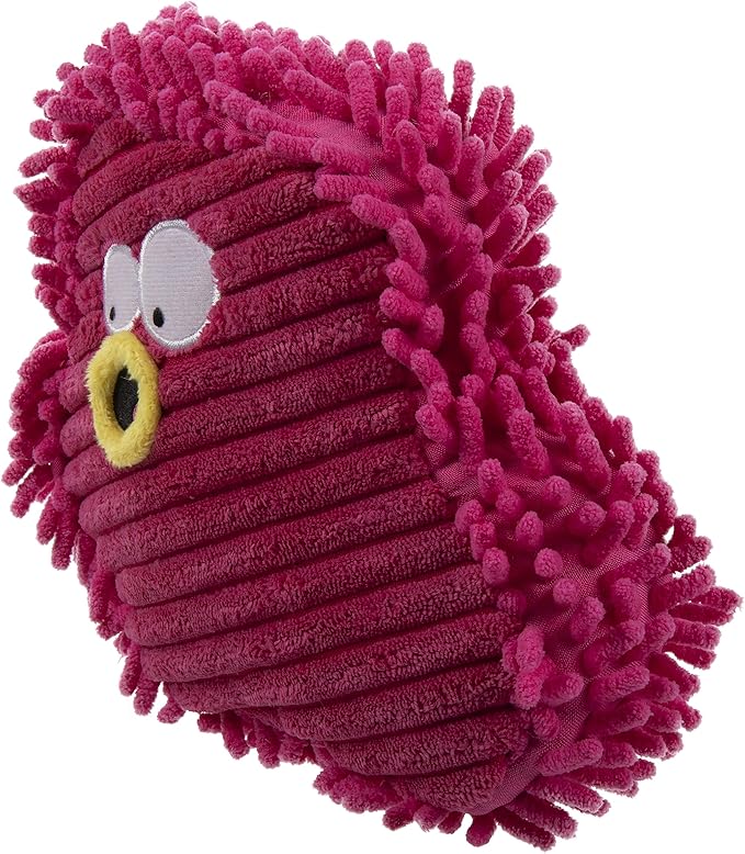 goDog PlayClean Germs Squeaky Plush Dog Toy with Odor-Eliminating Essential Oils, Chew Guard Technology - Pink, Large